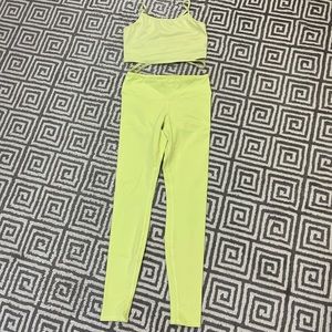 Yellow Alo Yoga Outfit